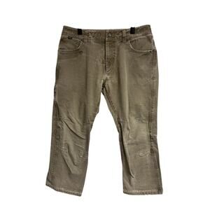 KUHL distressed Jeans Men's 35x30 Khaki Outdoor Pants Hiking 5-Pocket Skating
